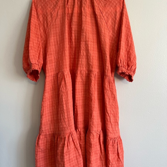 Steve Madden Ruffle Tiered Babydoll Mini Dress Size XL Ginger Beach Vacation - Picture 4 of 9